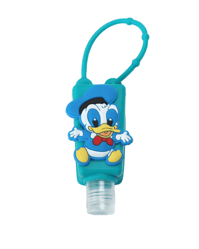 >Soporte para botella de desinfectante de manos de silicona Donald Duck